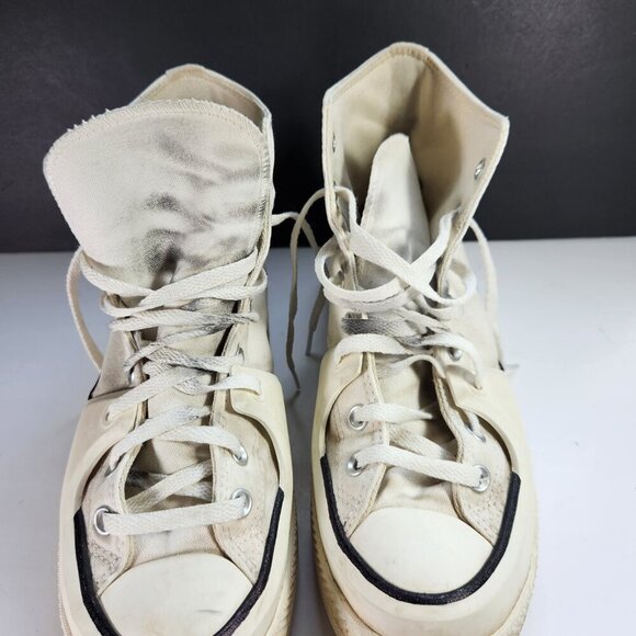 Converse All Star Chuck Taylor Mens 10 1/2 Hi Constructs White Sneakers - Picture 2 of 16